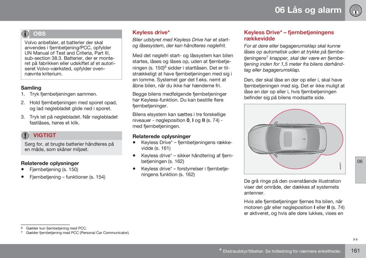 Volvo S60 II 2 Bilens instruktionsbog / page 163