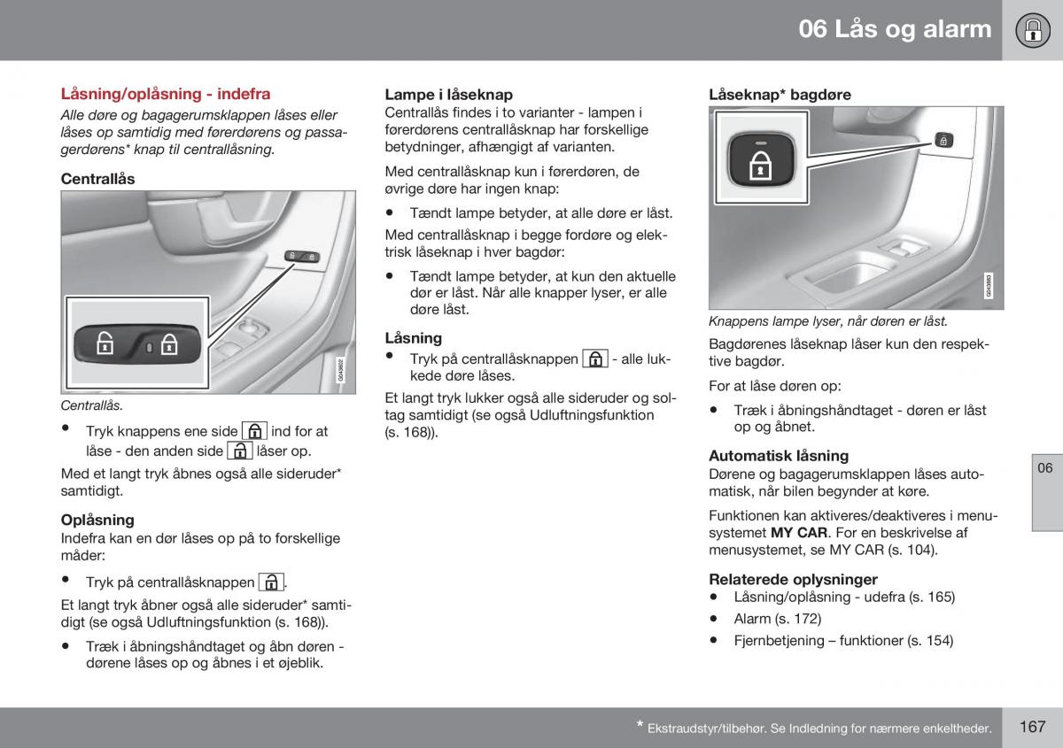 Volvo S60 II 2 Bilens instruktionsbog / page 169