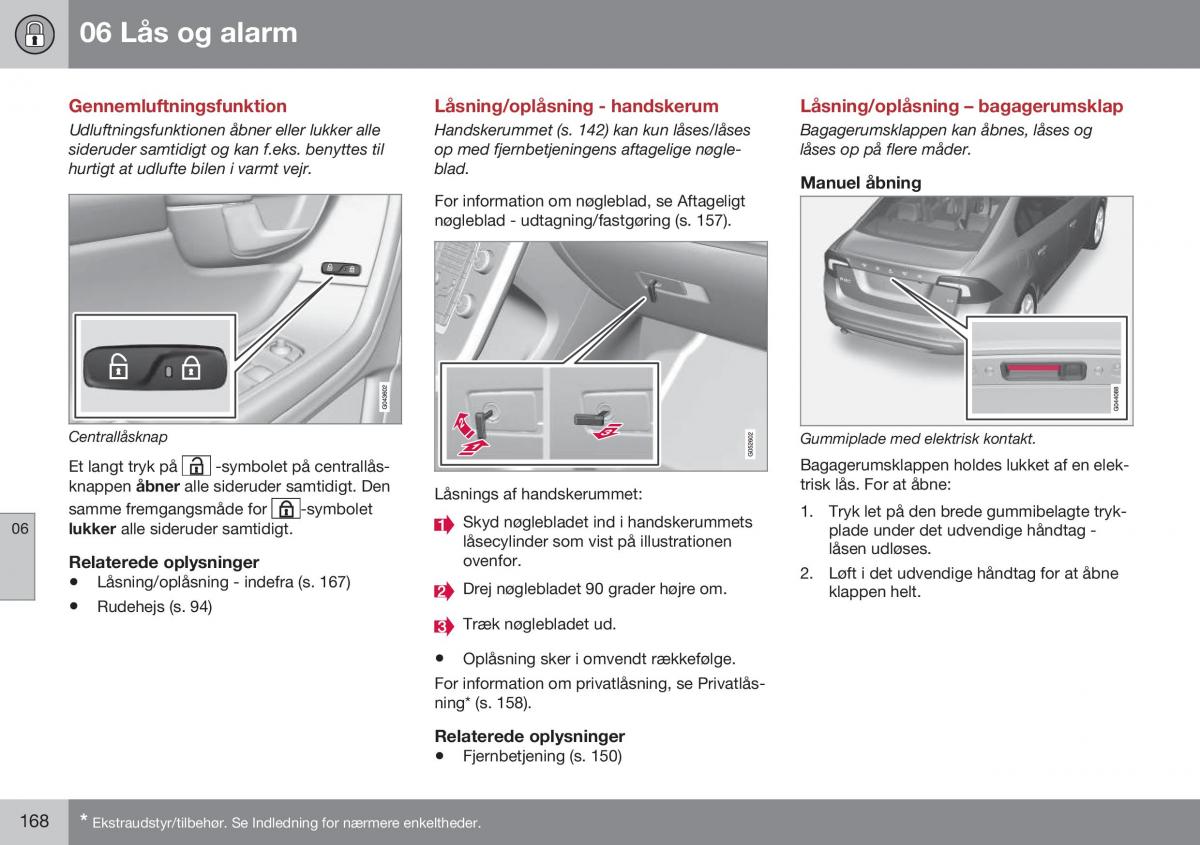 Volvo S60 II 2 Bilens instruktionsbog / page 170