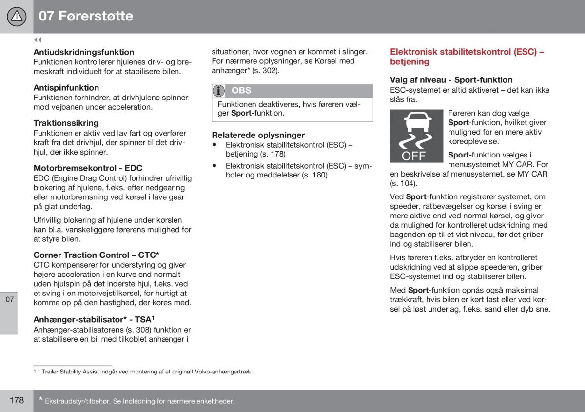 Volvo S60 II 2 Bilens instruktionsbog / page 180