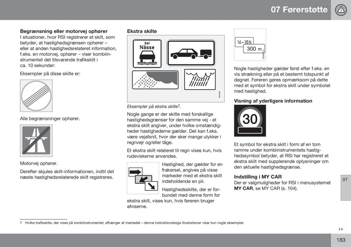 Volvo S60 II 2 Bilens instruktionsbog / page 185