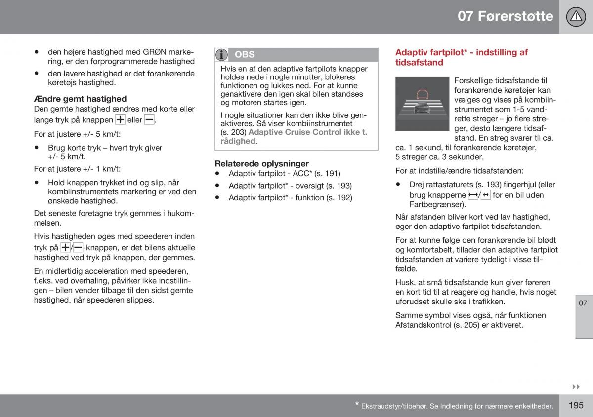 Volvo S60 II 2 Bilens instruktionsbog / page 197