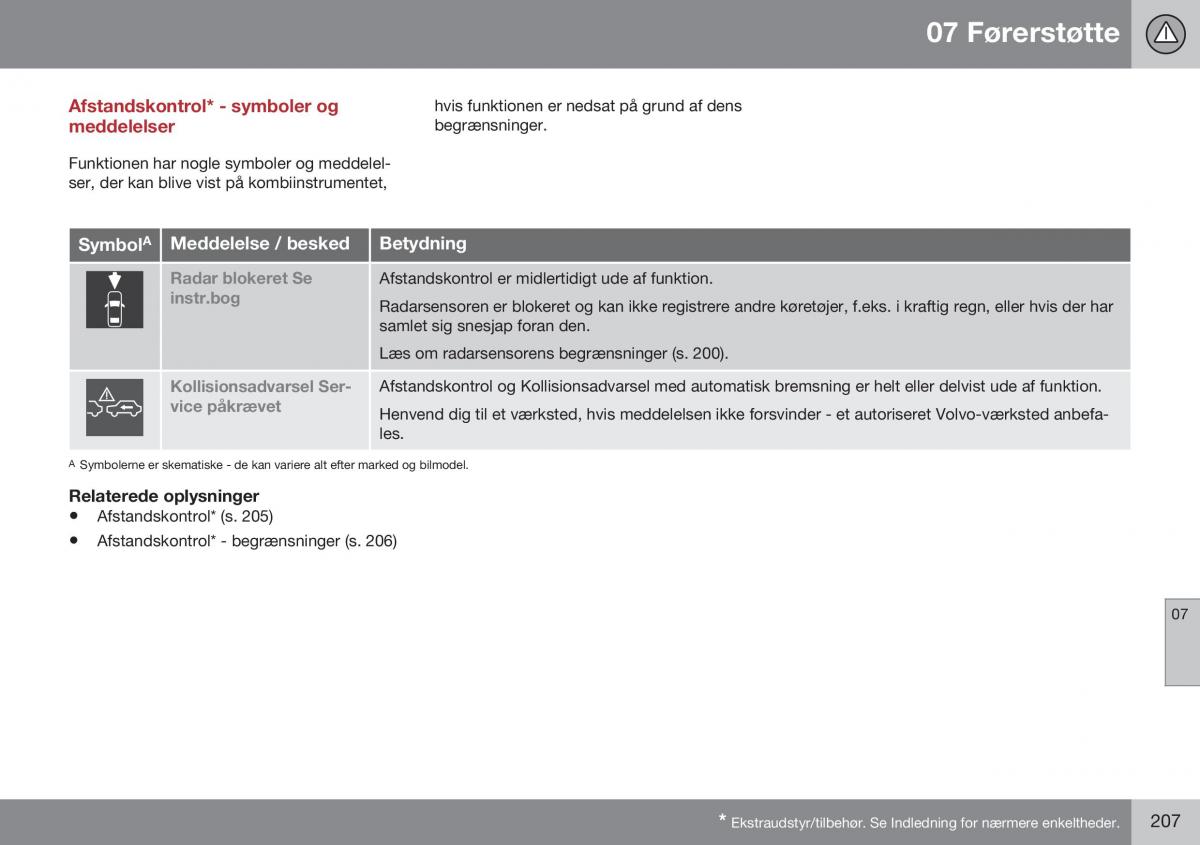 Volvo S60 II 2 Bilens instruktionsbog / page 209