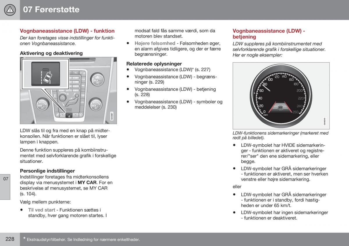 Volvo S60 II 2 Bilens instruktionsbog / page 230