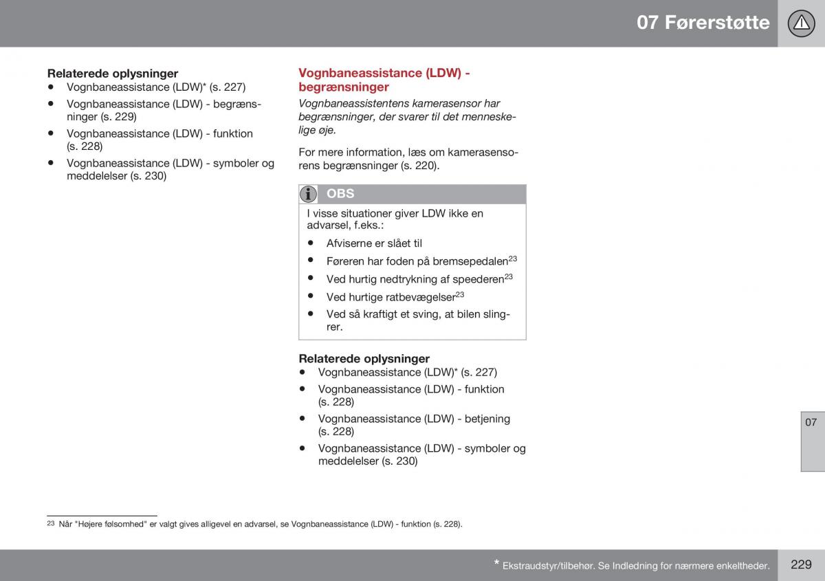 Volvo S60 II 2 Bilens instruktionsbog / page 231