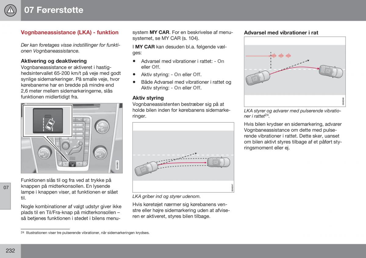 Volvo S60 II 2 Bilens instruktionsbog / page 234