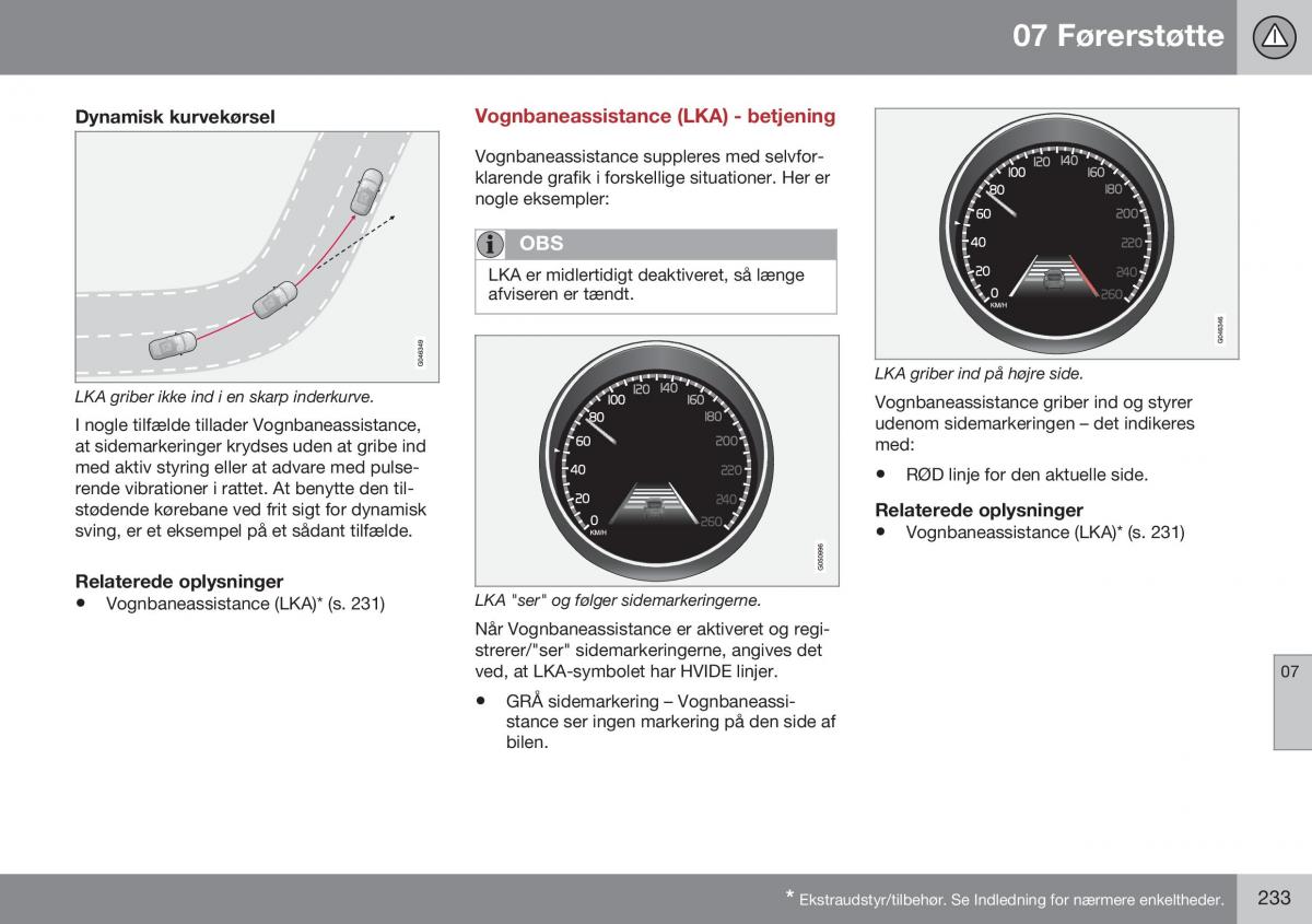 Volvo S60 II 2 Bilens instruktionsbog / page 235