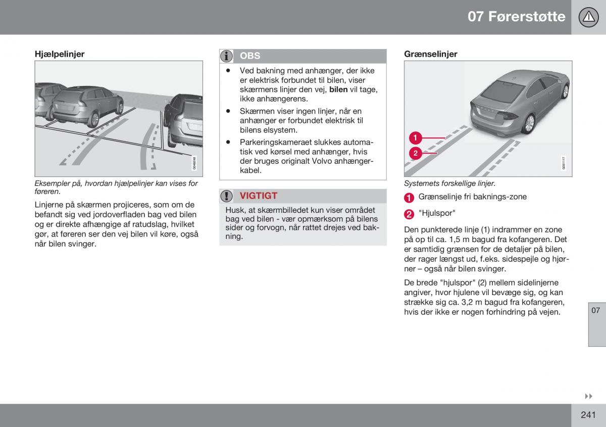 Volvo S60 II 2 Bilens instruktionsbog / page 243