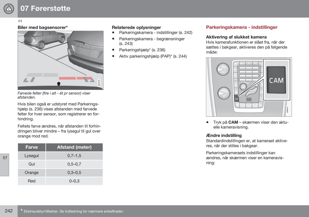 Volvo S60 II 2 Bilens instruktionsbog / page 244