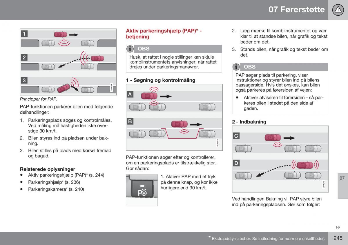 Volvo S60 II 2 Bilens instruktionsbog / page 247