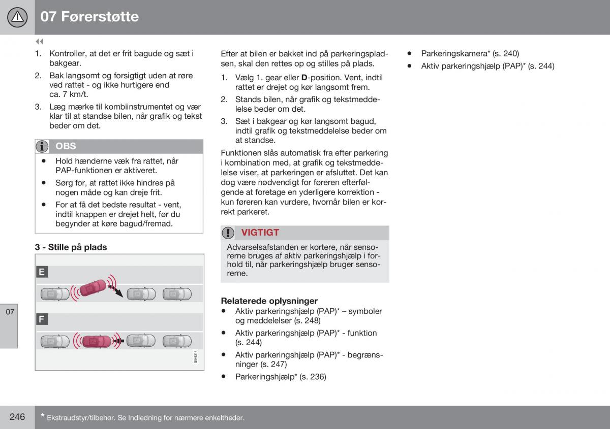 Volvo S60 II 2 Bilens instruktionsbog / page 248