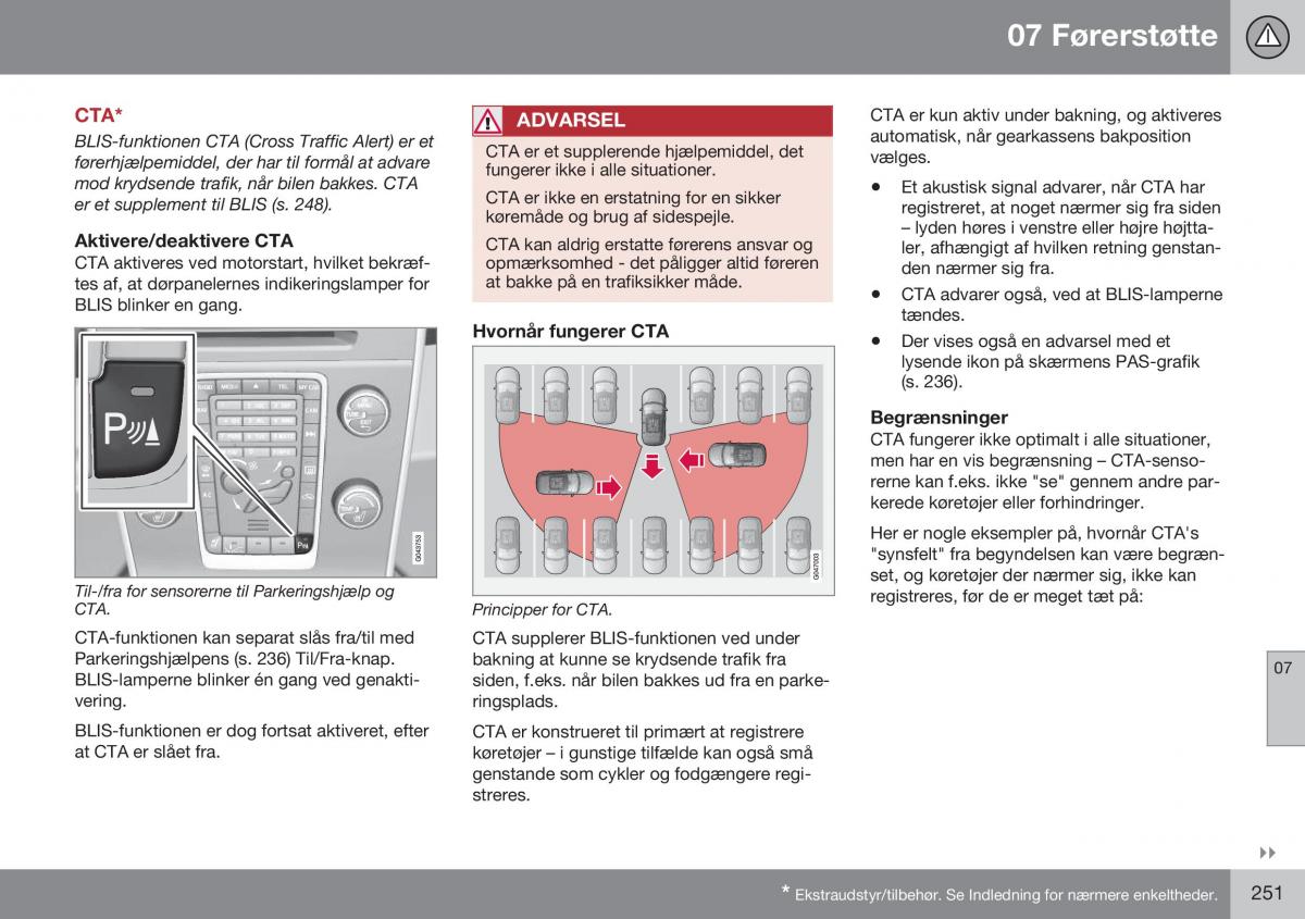 Volvo S60 II 2 Bilens instruktionsbog / page 253