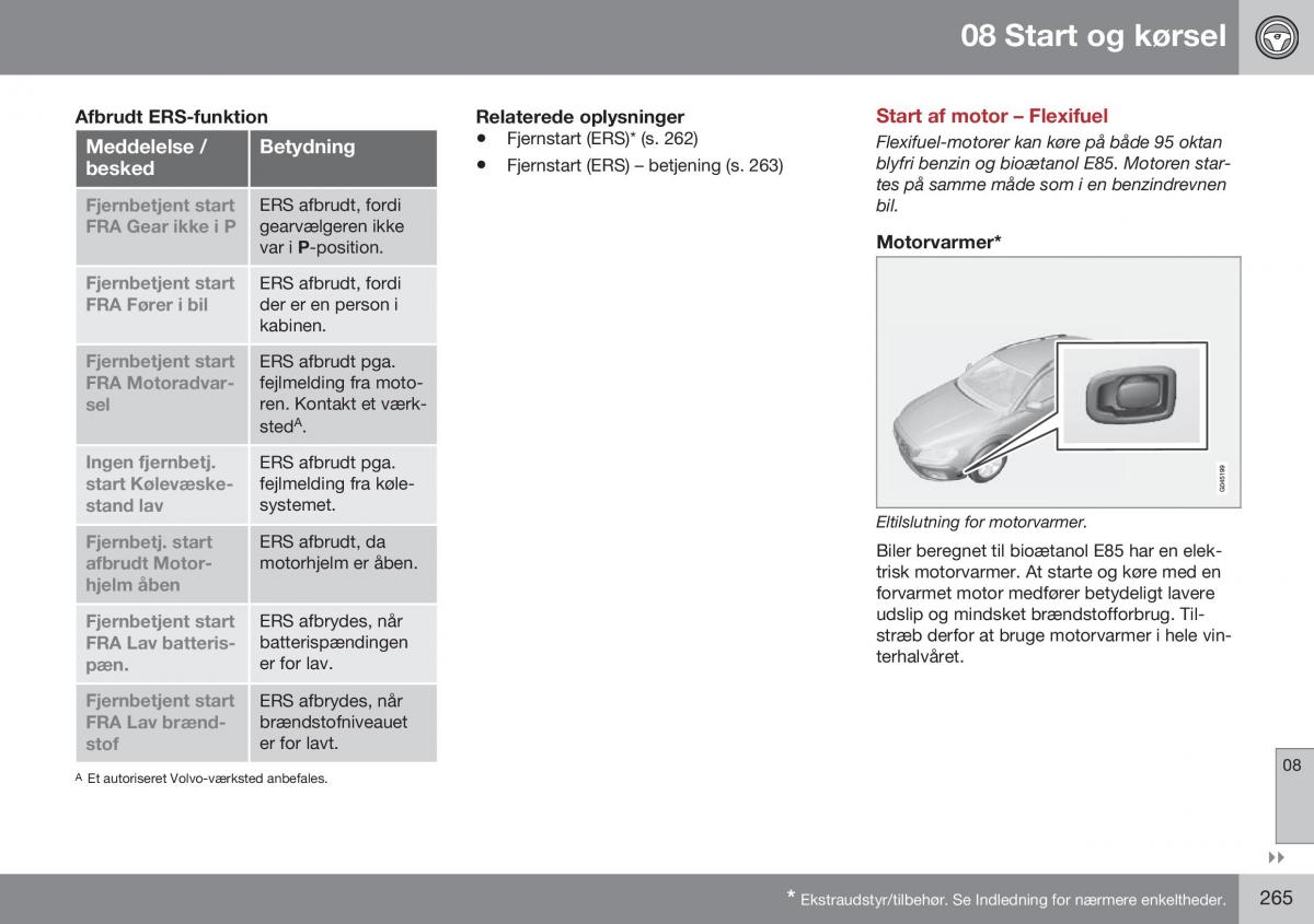 Volvo S60 II 2 Bilens instruktionsbog / page 267