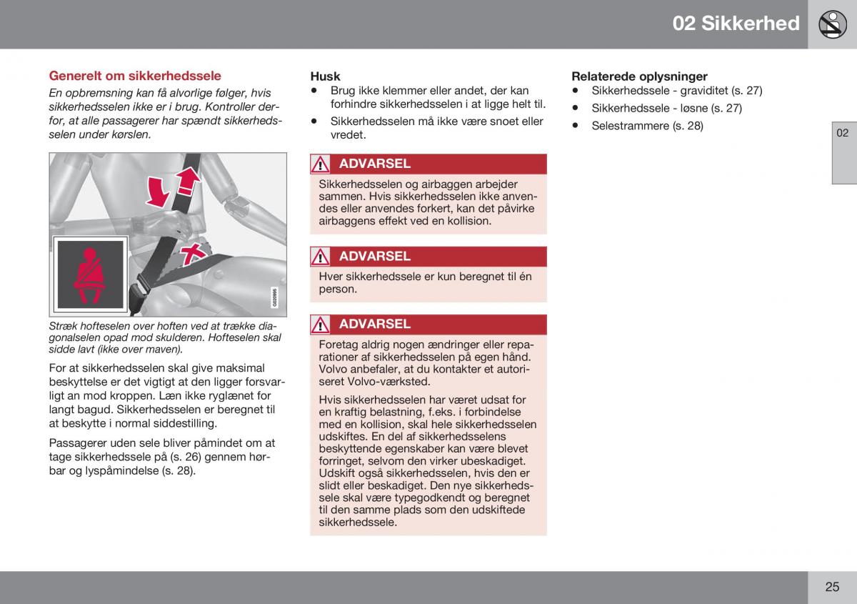 Volvo S60 II 2 Bilens instruktionsbog / page 27