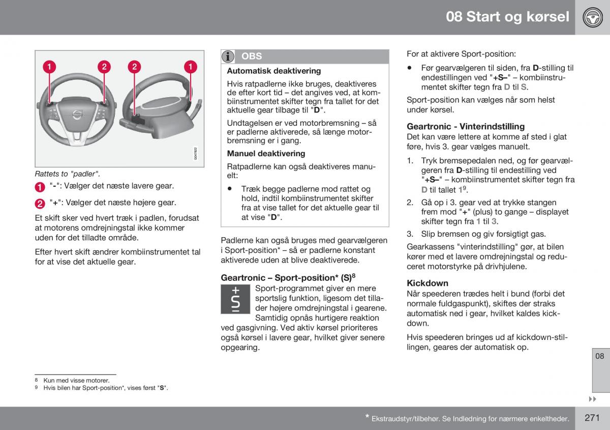 Volvo S60 II 2 Bilens instruktionsbog / page 273