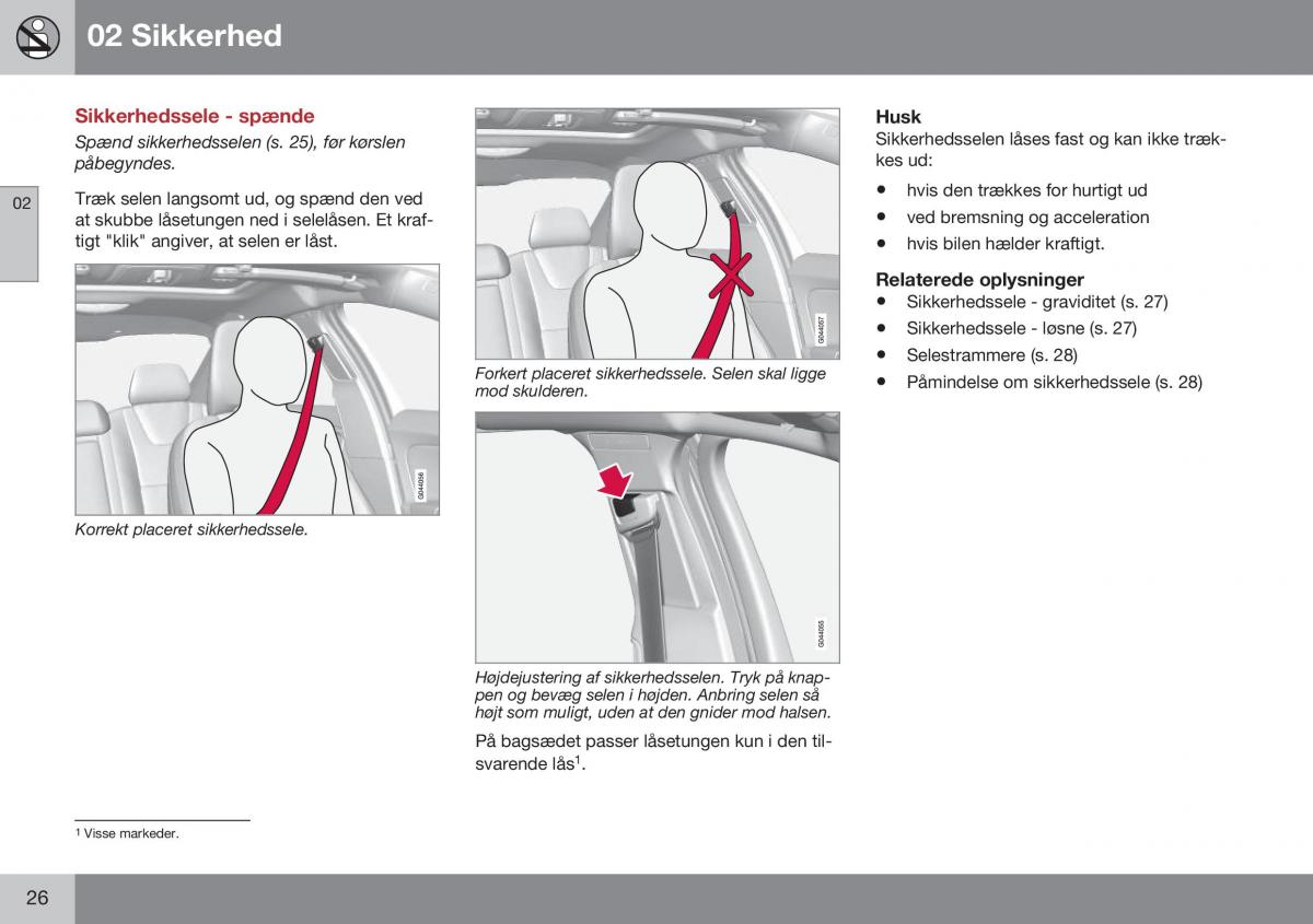 Volvo S60 II 2 Bilens instruktionsbog / page 28