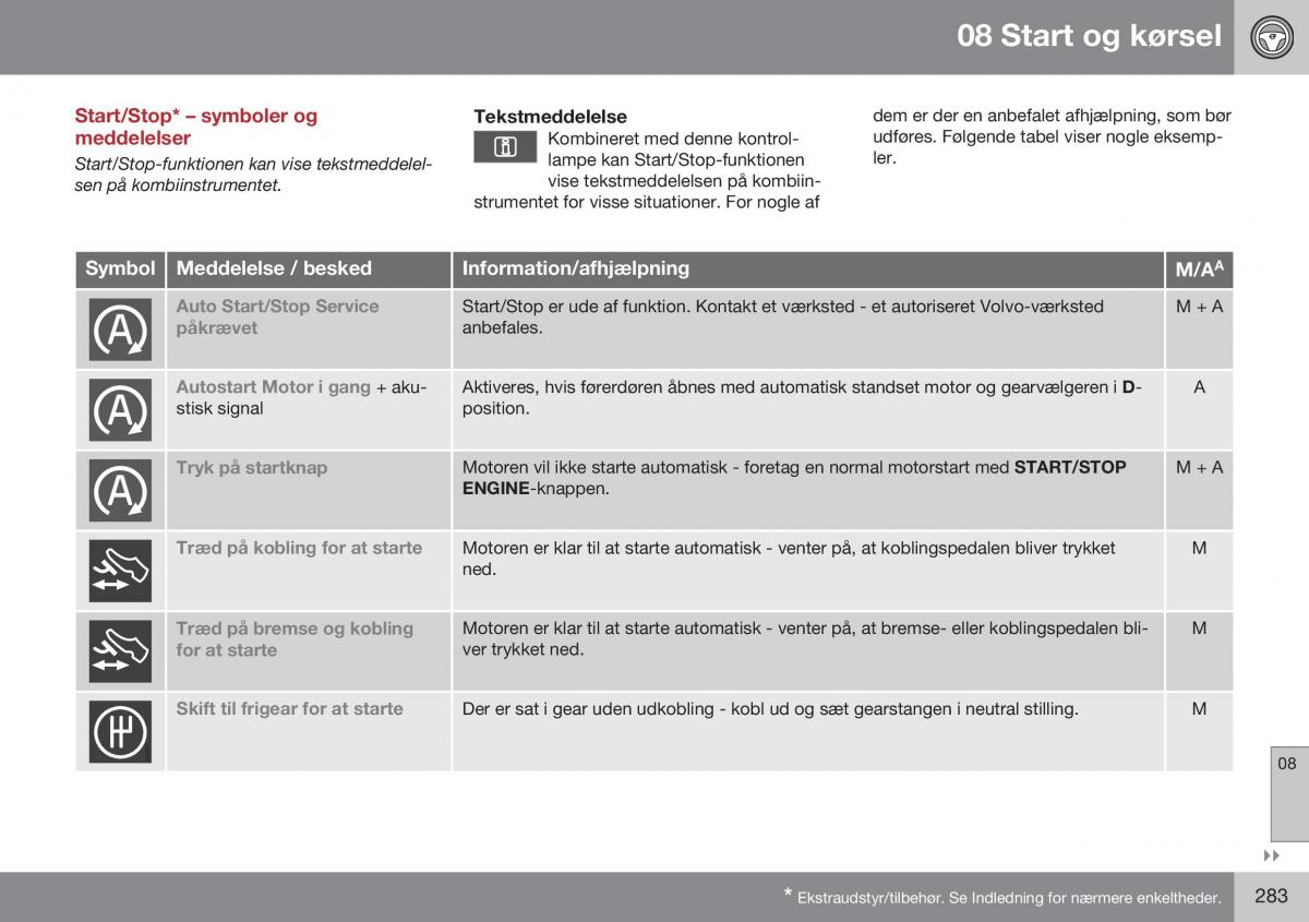 Volvo S60 II 2 Bilens instruktionsbog / page 285