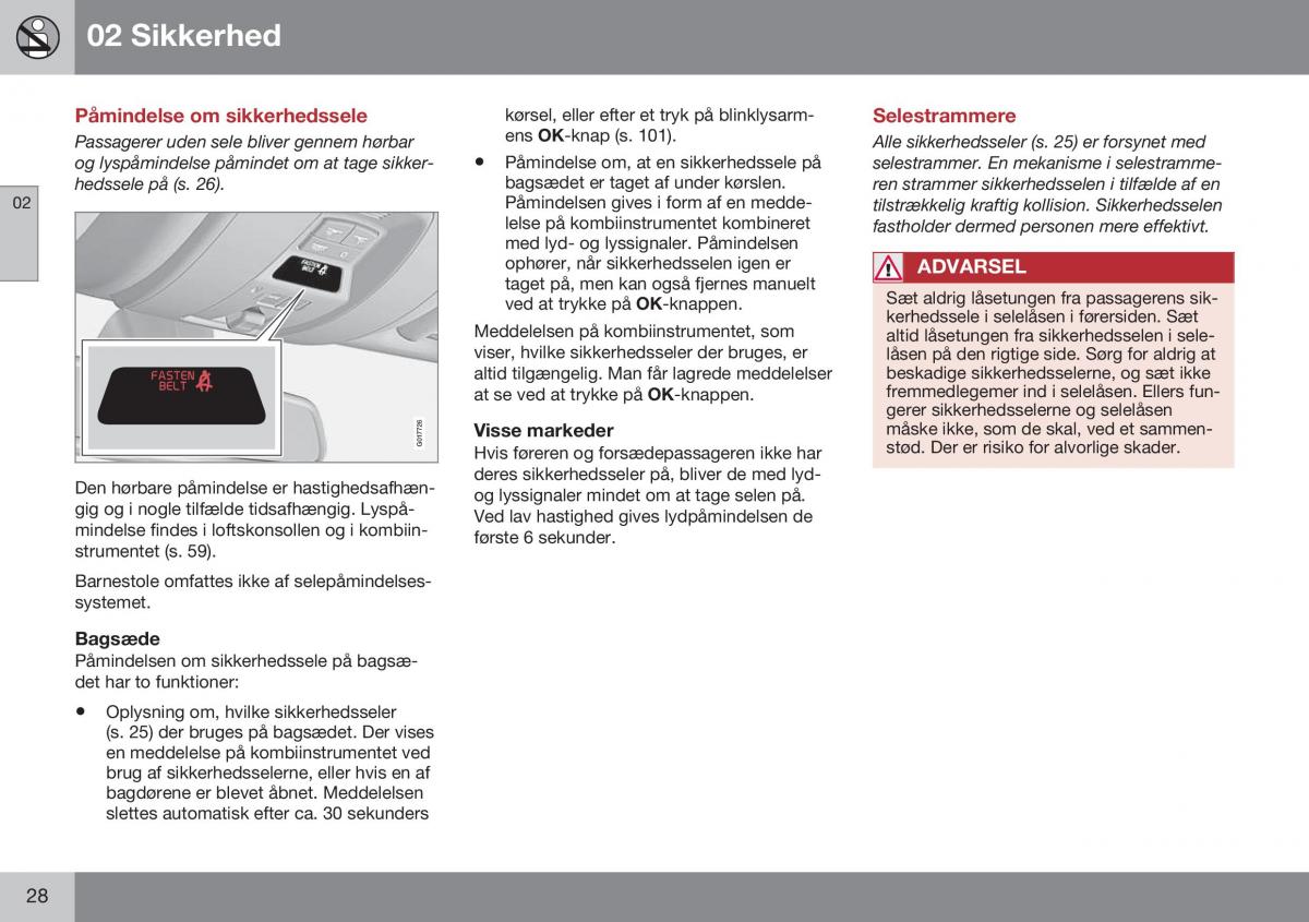 Volvo S60 II 2 Bilens instruktionsbog / page 30