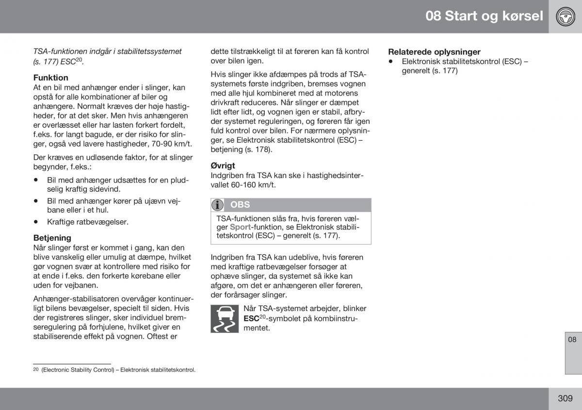 Volvo S60 II 2 Bilens instruktionsbog / page 311