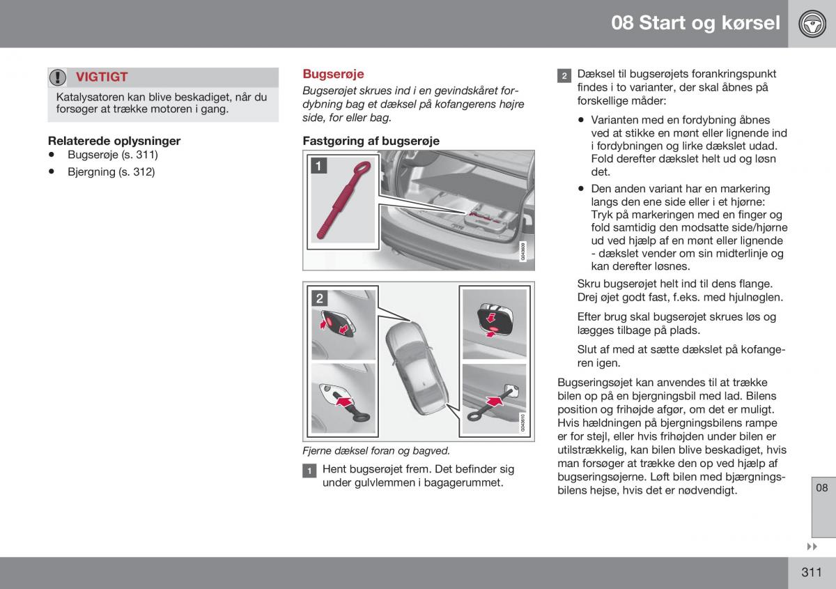 Volvo S60 II 2 Bilens instruktionsbog / page 313