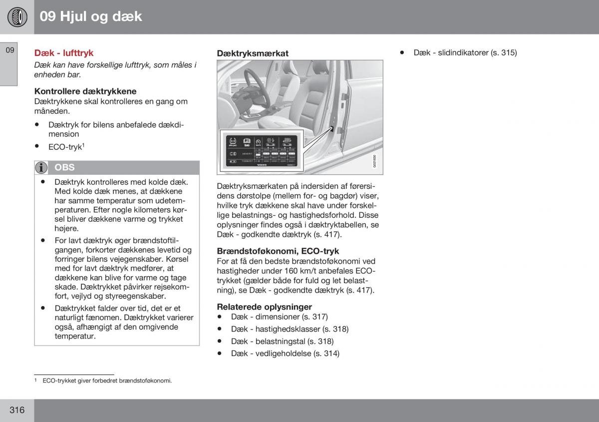 Volvo S60 II 2 Bilens instruktionsbog / page 318