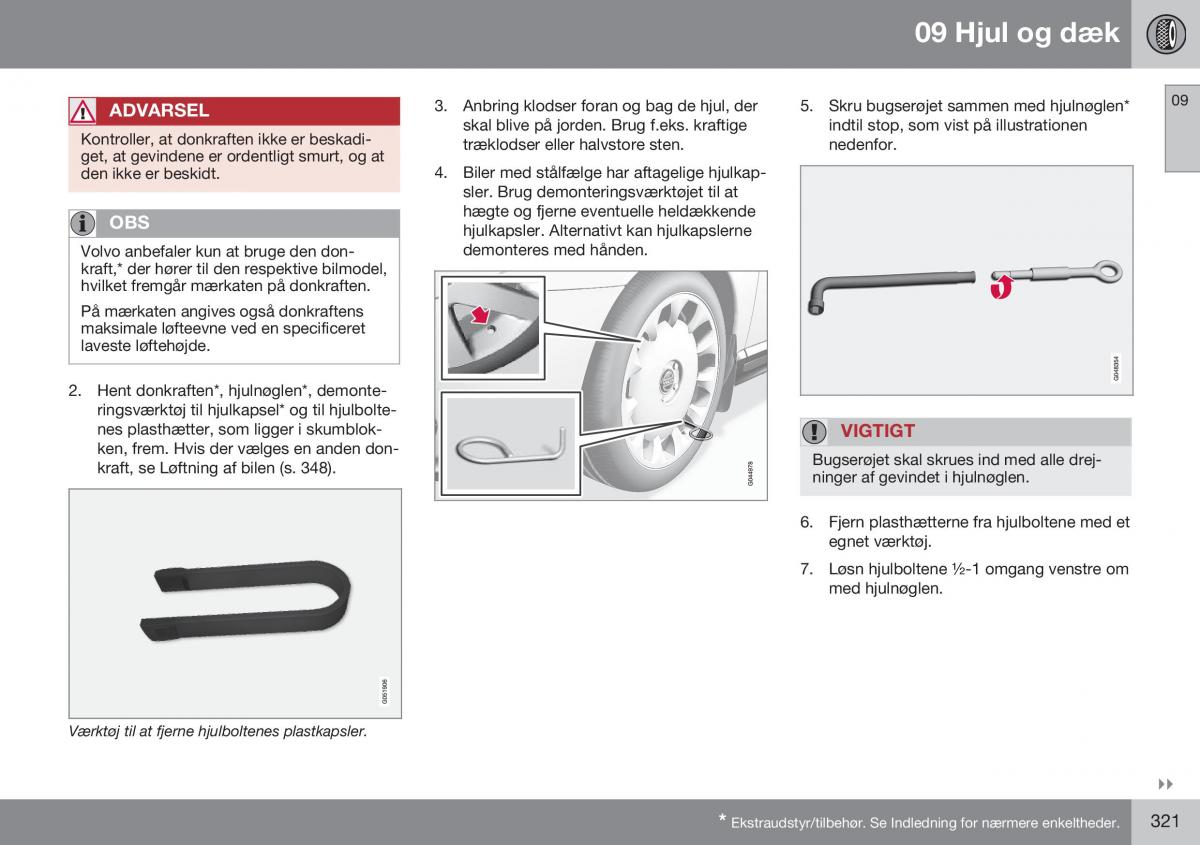 Volvo S60 II 2 Bilens instruktionsbog / page 323