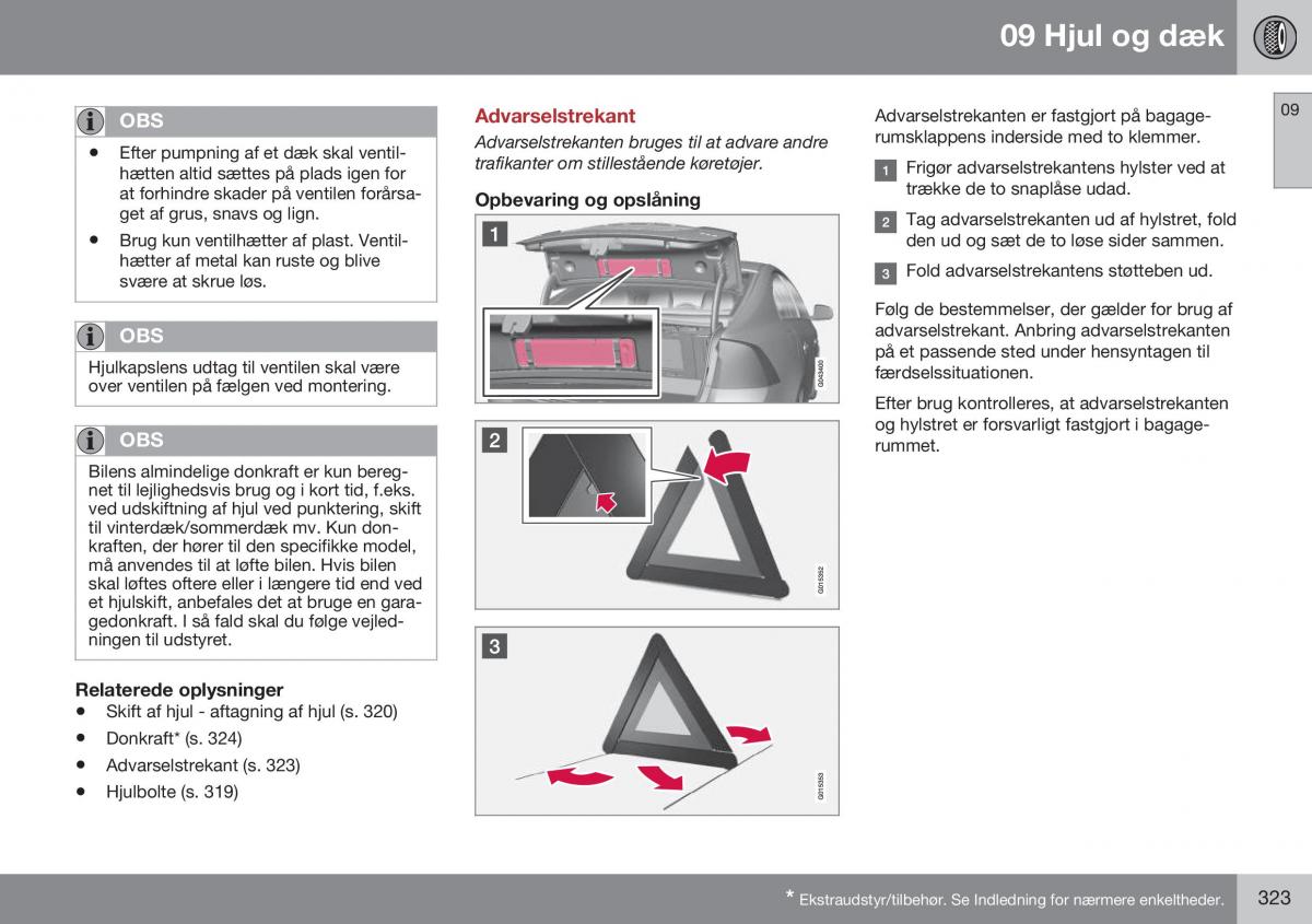 Volvo S60 II 2 Bilens instruktionsbog / page 325