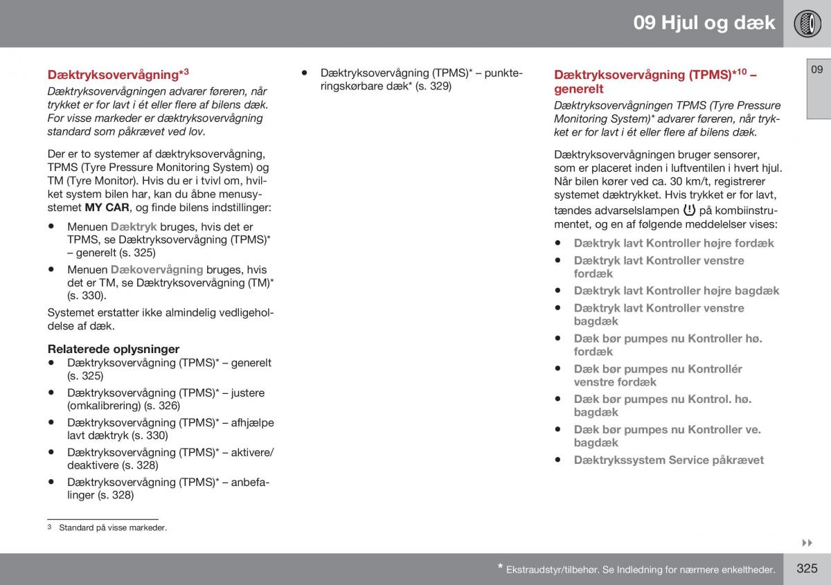 Volvo S60 II 2 Bilens instruktionsbog / page 327