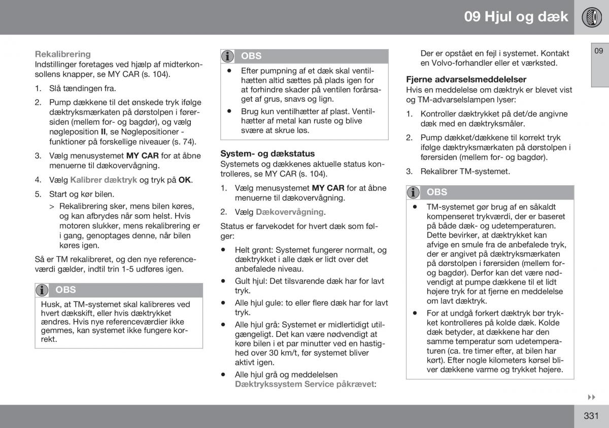 Volvo S60 II 2 Bilens instruktionsbog / page 333