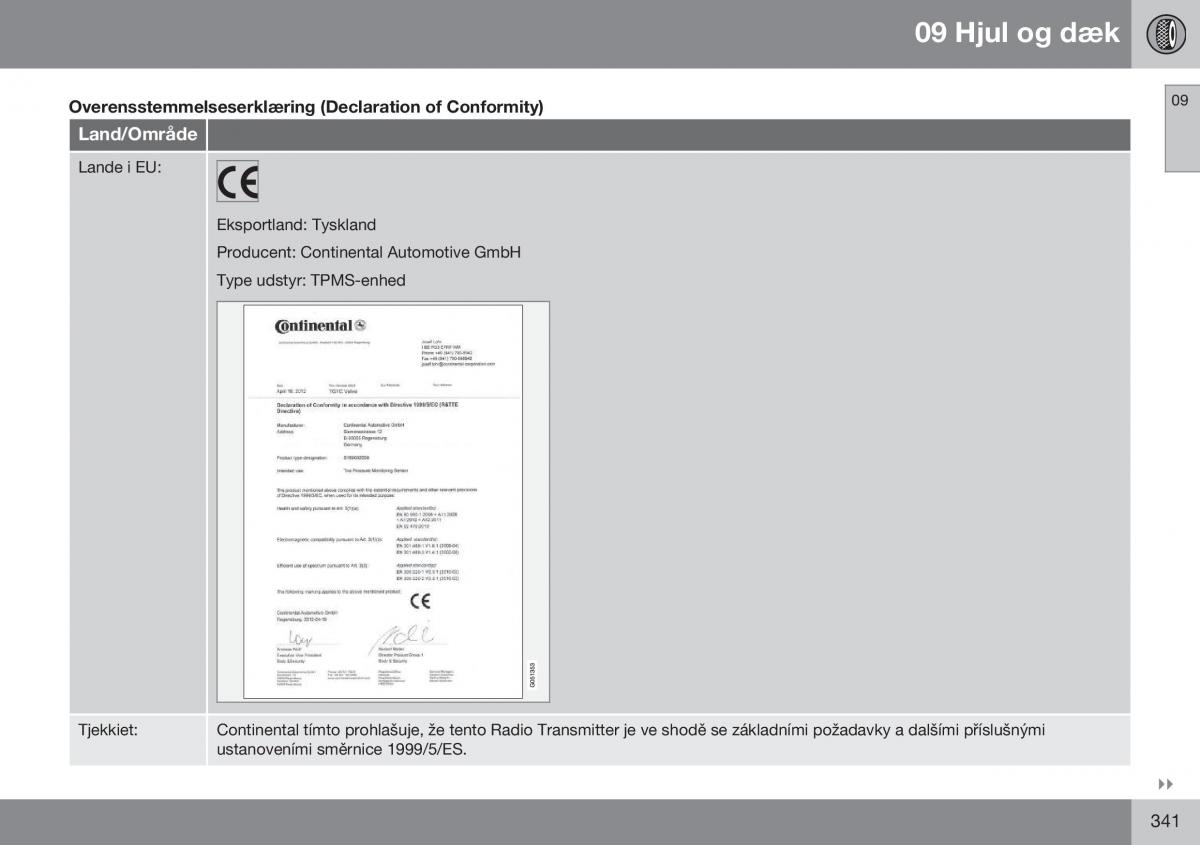 Volvo S60 II 2 Bilens instruktionsbog / page 343