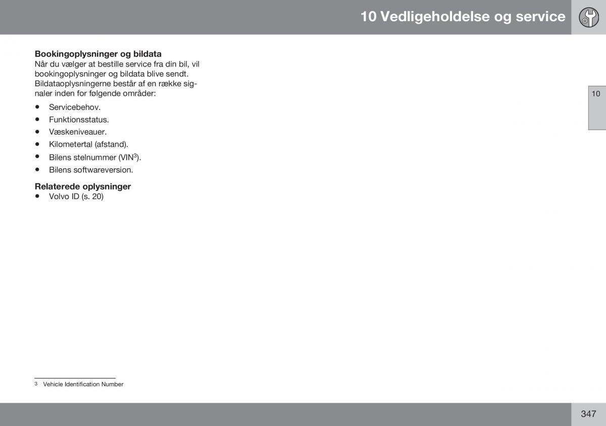 Volvo S60 II 2 Bilens instruktionsbog / page 349