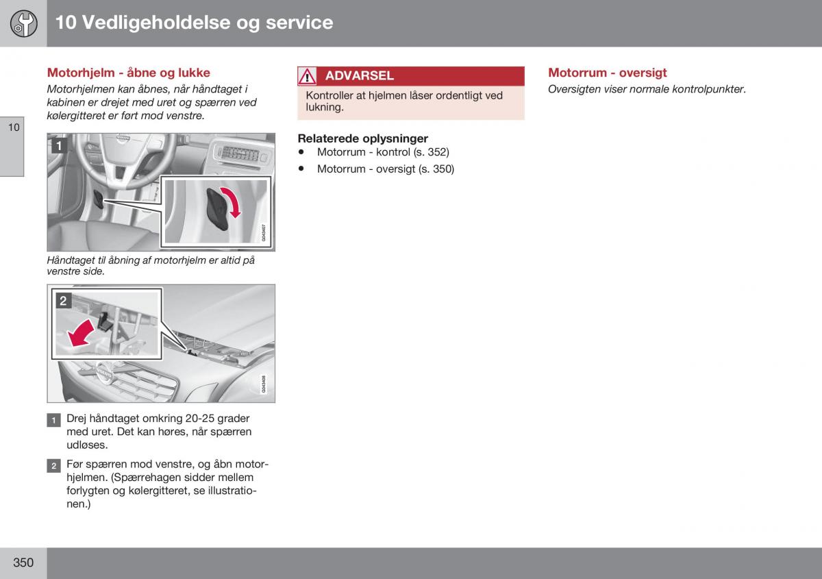 Volvo S60 II 2 Bilens instruktionsbog / page 352