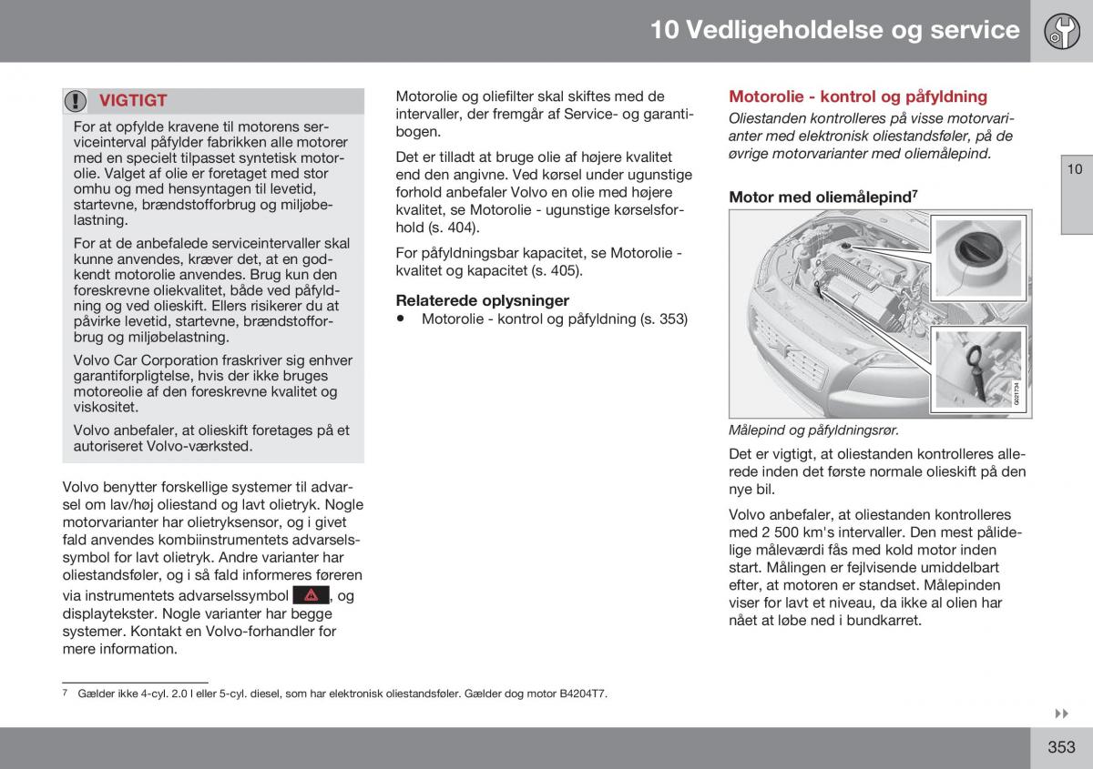 Volvo S60 II 2 Bilens instruktionsbog / page 355