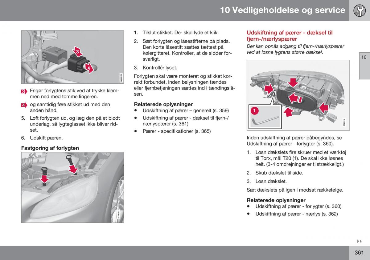 Volvo S60 II 2 Bilens instruktionsbog / page 363