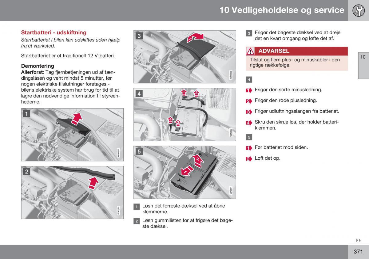 Volvo S60 II 2 Bilens instruktionsbog / page 373