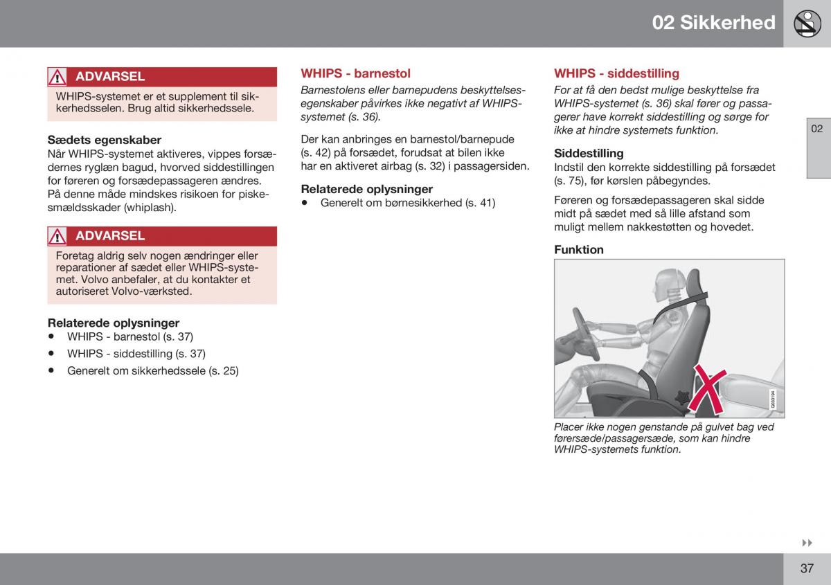 Volvo S60 II 2 Bilens instruktionsbog / page 39