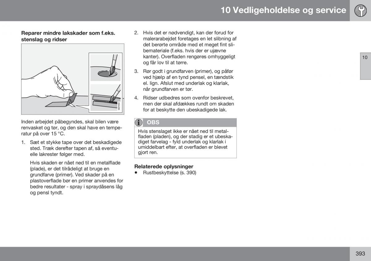 Volvo S60 II 2 Bilens instruktionsbog / page 395