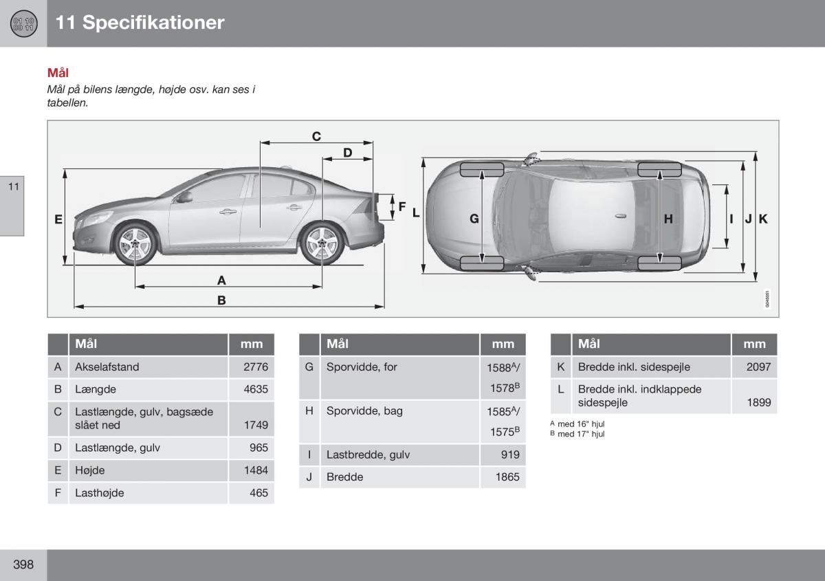 Volvo S60 II 2 Bilens instruktionsbog / page 400