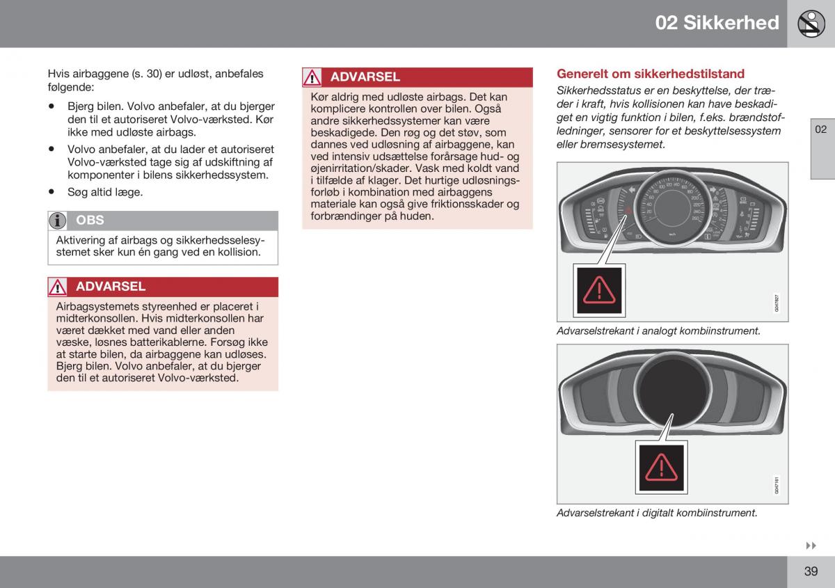 Volvo S60 II 2 Bilens instruktionsbog / page 41