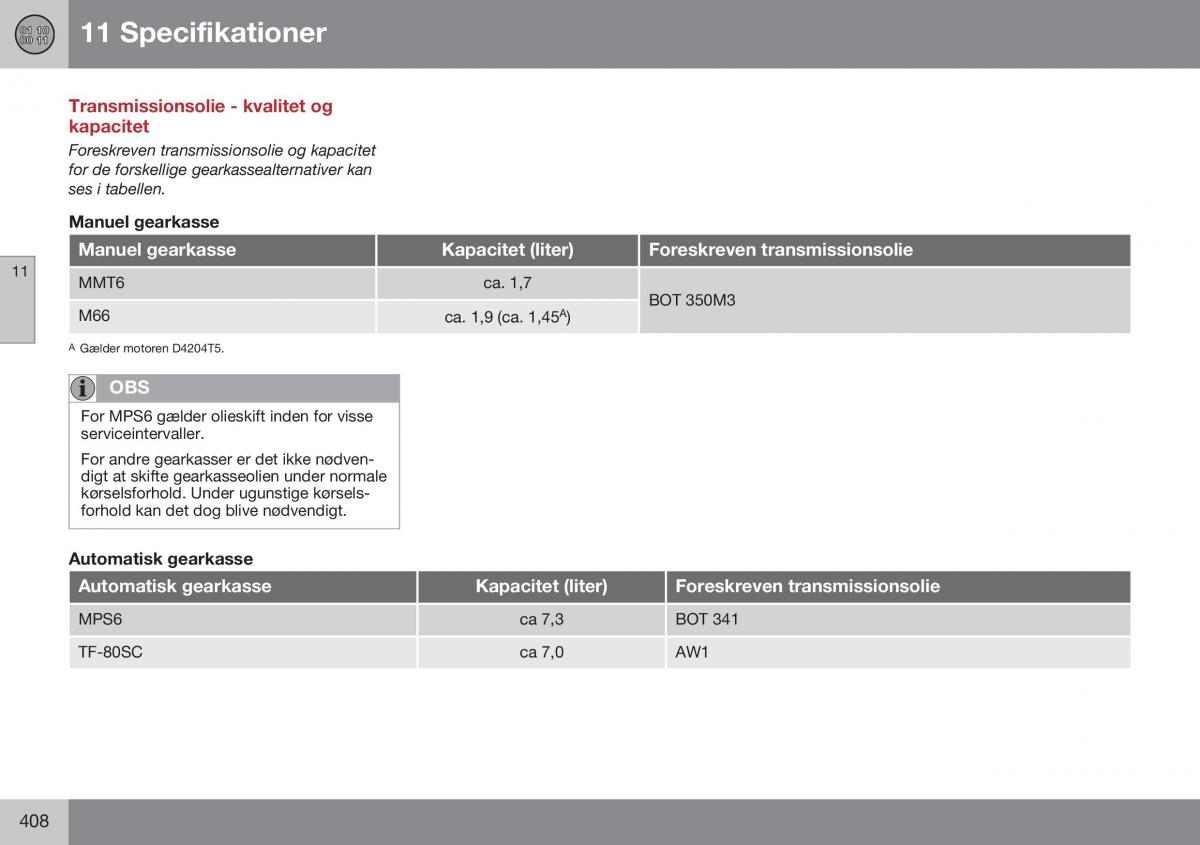 Volvo S60 II 2 Bilens instruktionsbog / page 410