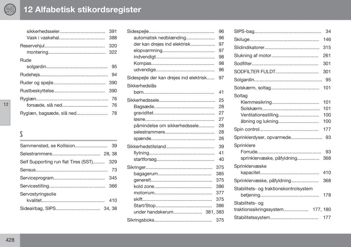 Volvo S60 II 2 Bilens instruktionsbog / page 430