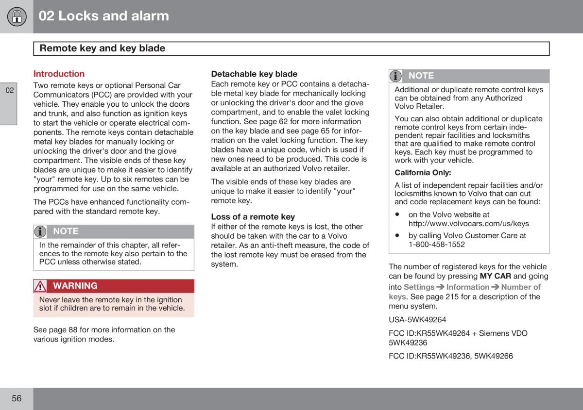 Volvo S60 II 2 owners manual / page 58