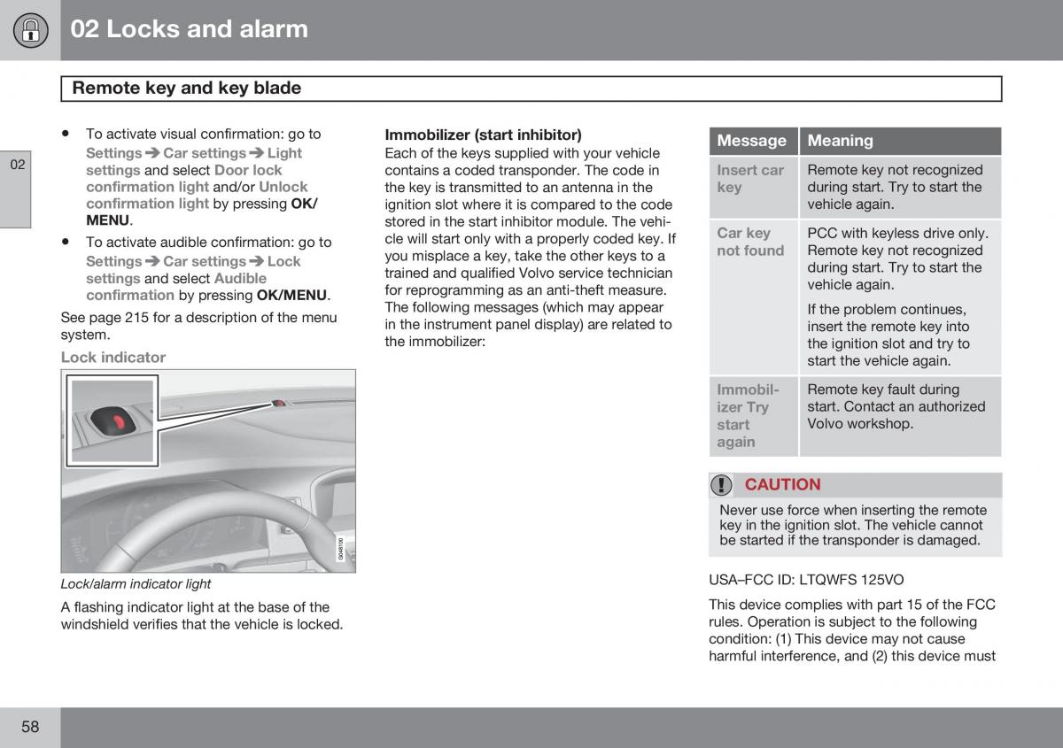 Volvo S60 II 2 owners manual / page 60