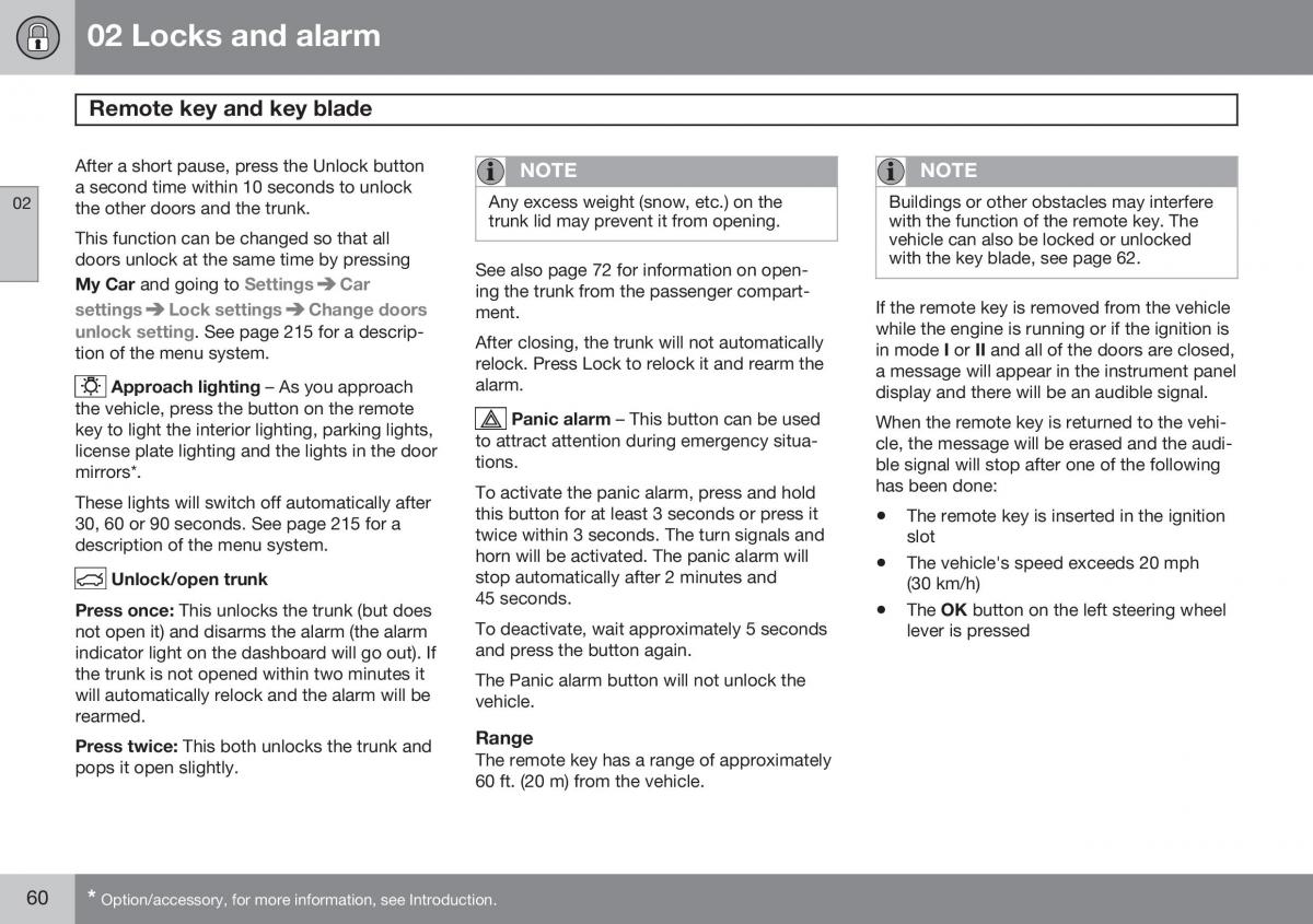 Volvo S60 II 2 owners manual / page 62