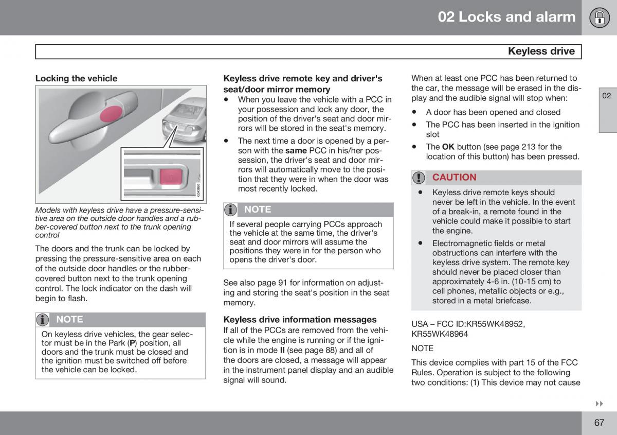 Volvo S60 II 2 owners manual / page 69