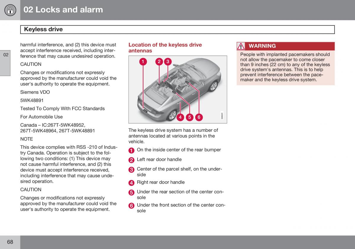 Volvo S60 II 2 owners manual / page 70