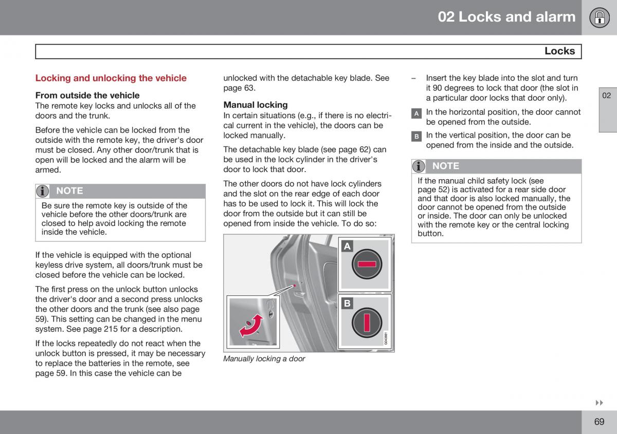 Volvo S60 II 2 owners manual / page 71