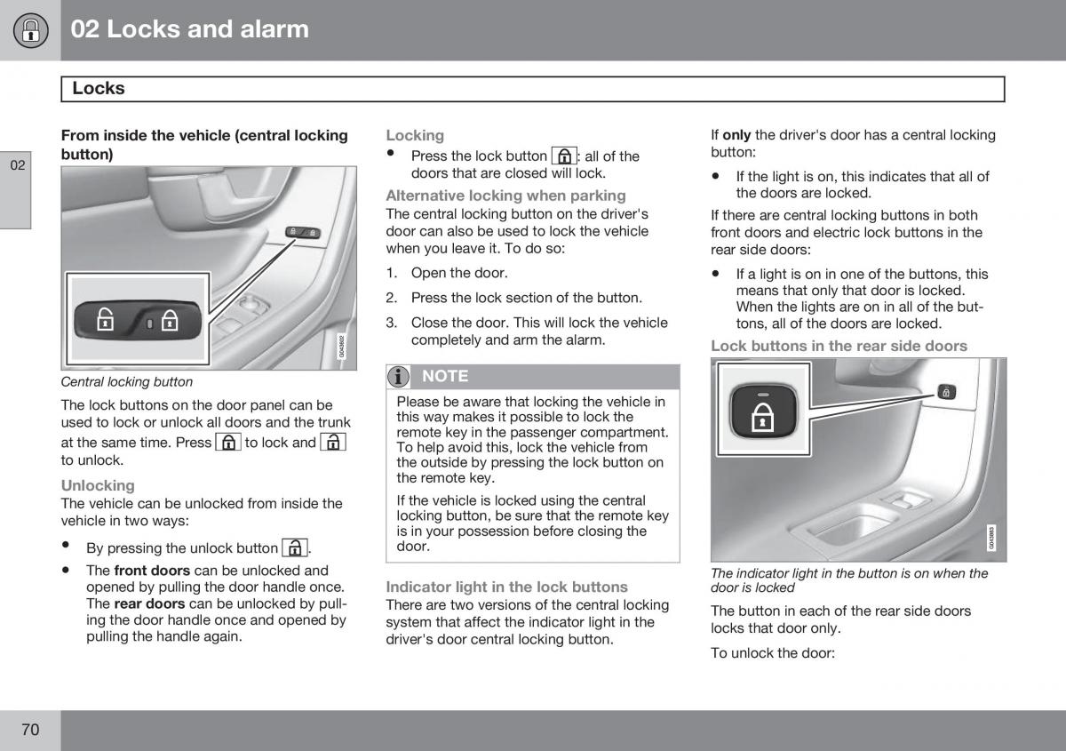 Volvo S60 II 2 owners manual / page 72