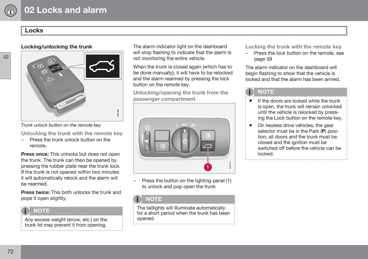 Volvo S60 II 2 owners manual / page 74