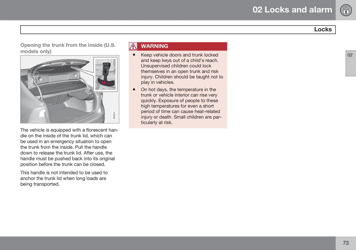 Volvo S60 II 2 owners manual / page 75